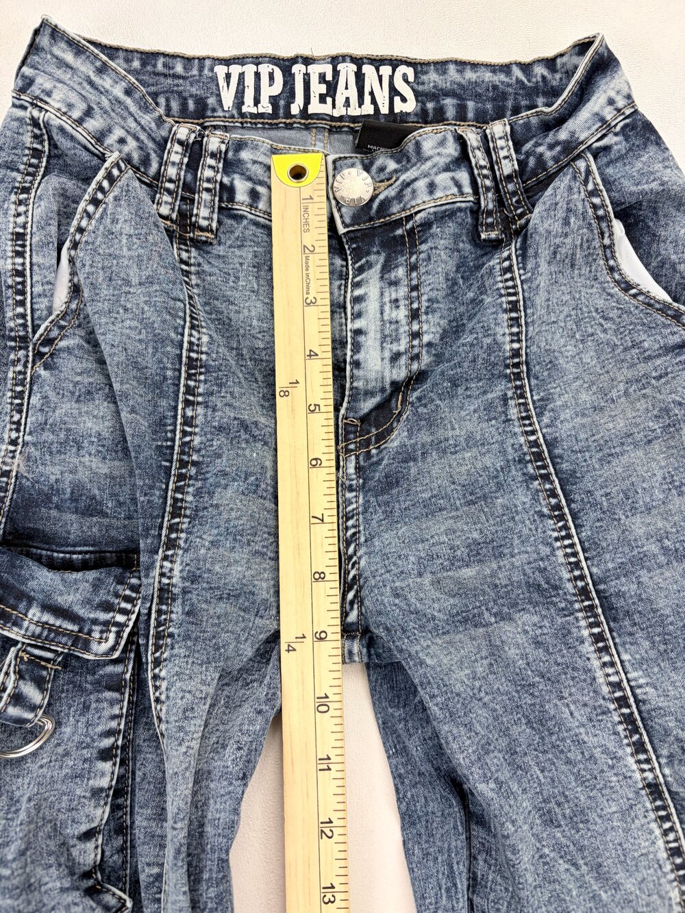 VIP Jeans Women's Cargo Panel Skinny Jeans Size 2 - Picture 6 of 12